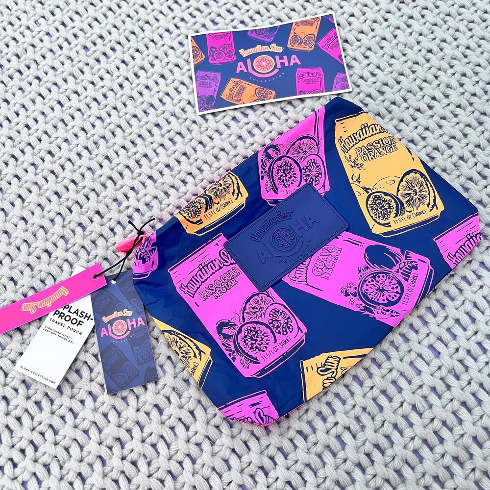 Aloha Collection x HAWAIIAN SUN• SPECIAL EDITION Small Pouch SUMMERTIME Navy